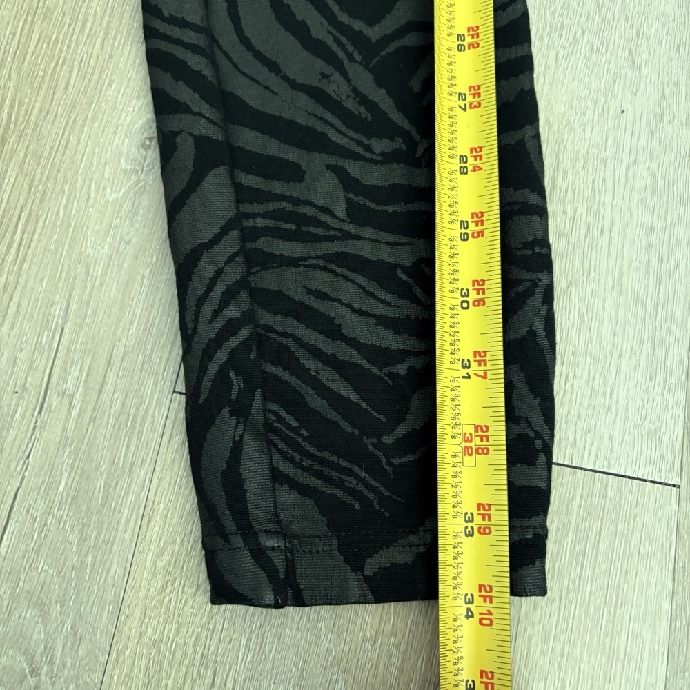 Inc International Concepts Pants Women's Medium Animal Print Ponte Skinny Black - Picture 7 of 11